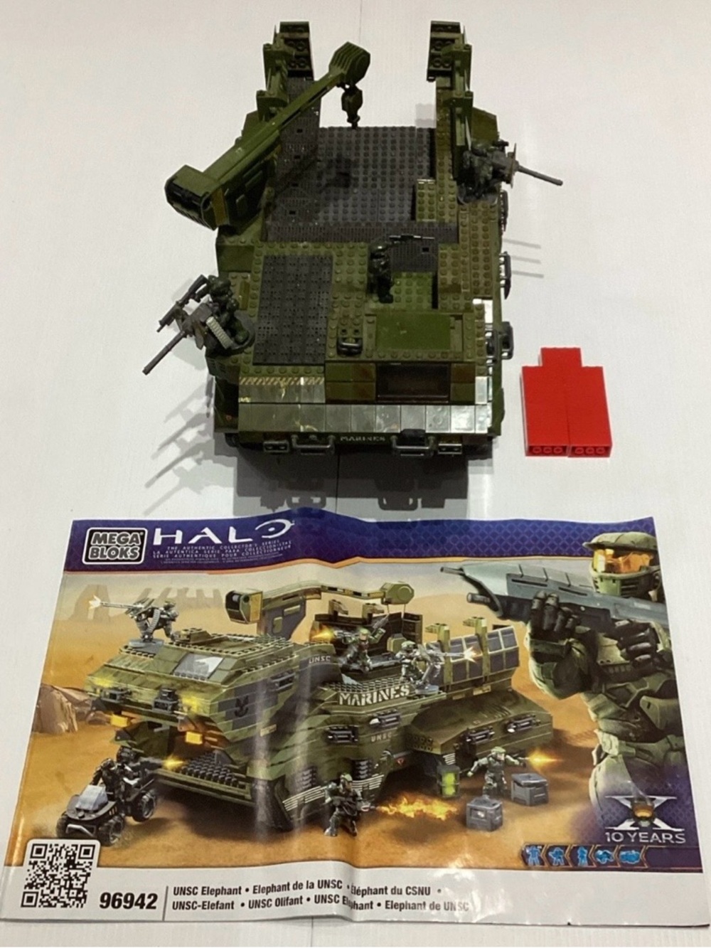 Mega Bloks Halo UNSC Elephant 96942 96% Complete But No Box Missing ATV